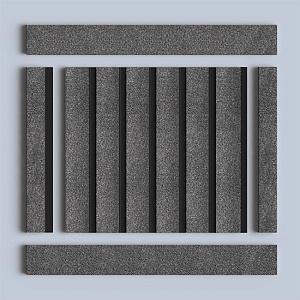 Hiwood Стеновые панели Hiwood цветные LV125 S387K серый темно-серый черный